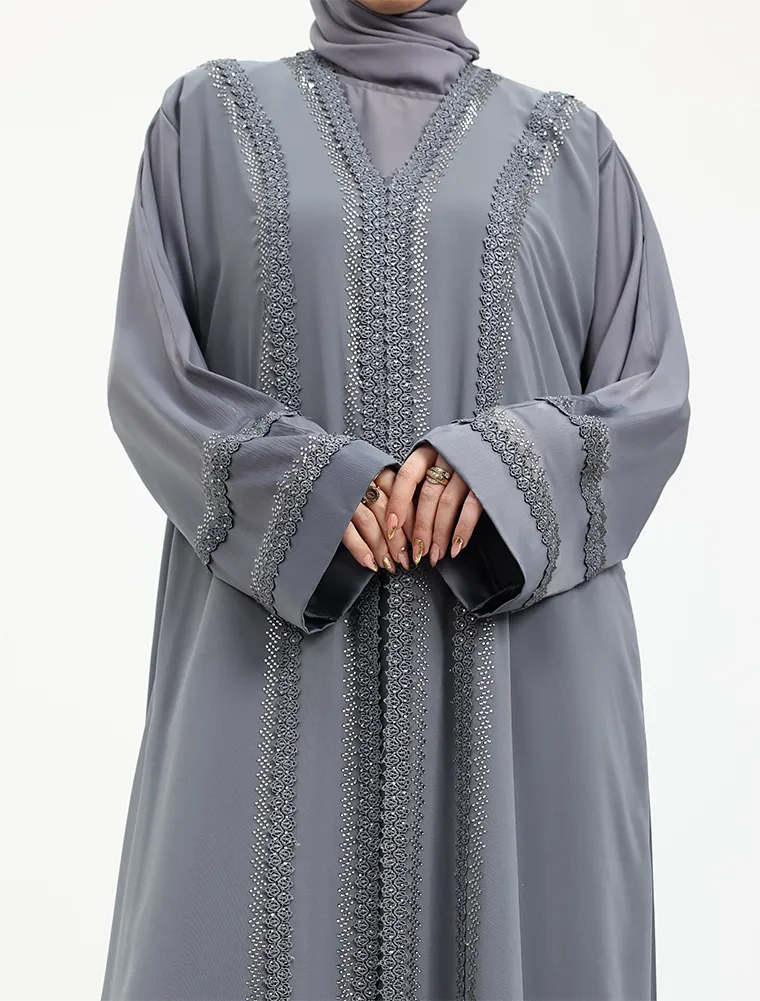 Grey Noora Abaya